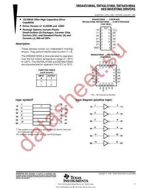 SN74AS1004ADR datasheet  